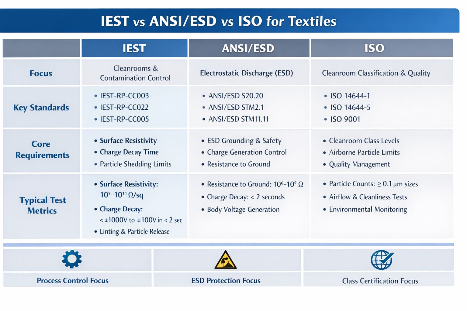 Specifying Recycled PET & Anti-Static Fabrics via IEST Standards
