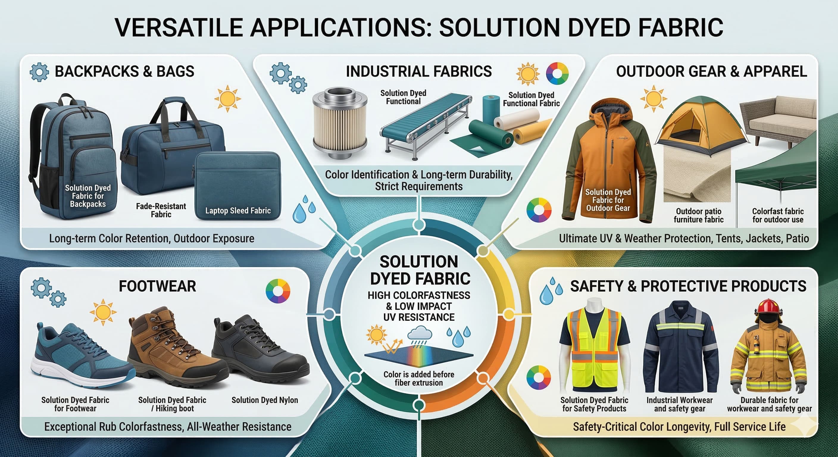 Solution Dyed Fabric | High Colorfastness & Water-Saving Textile
