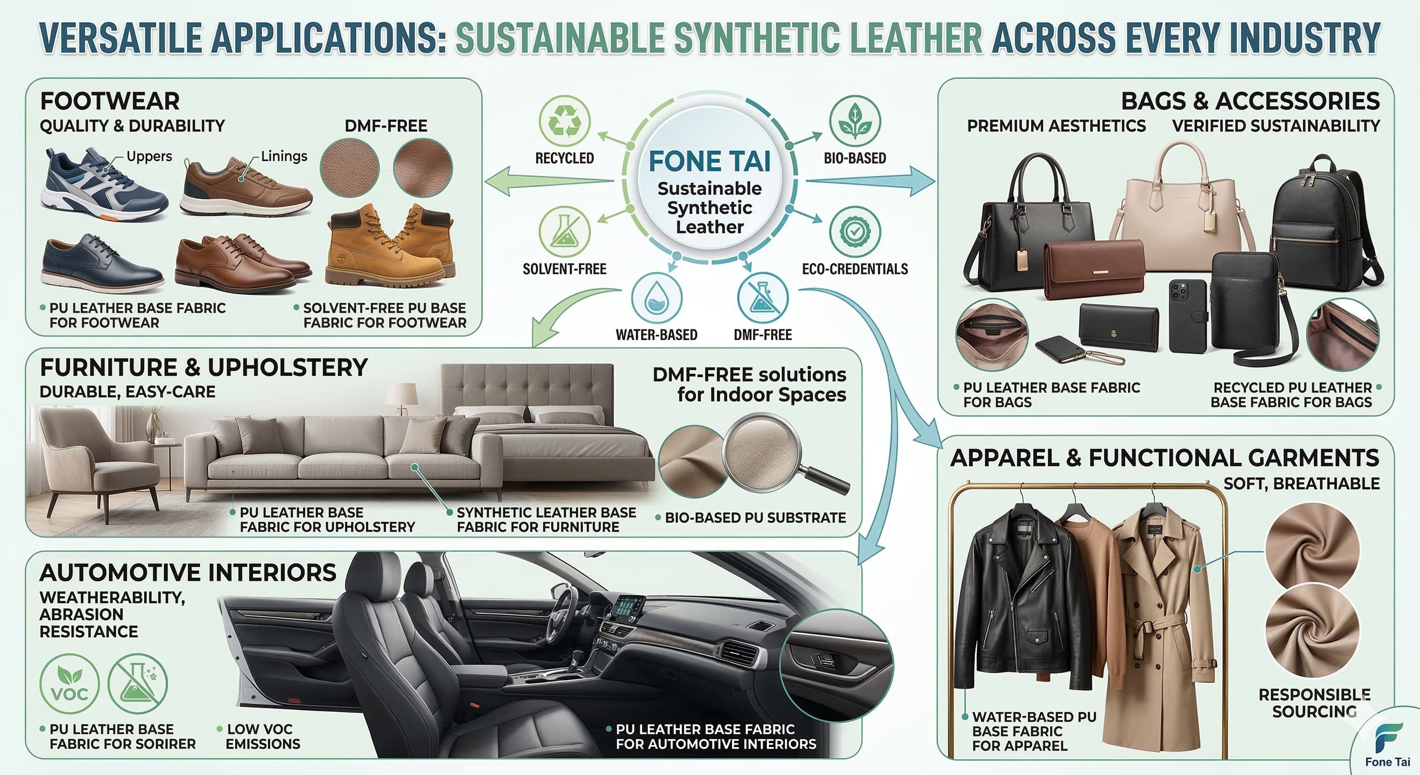Sustainable PU Leather Base Fabric