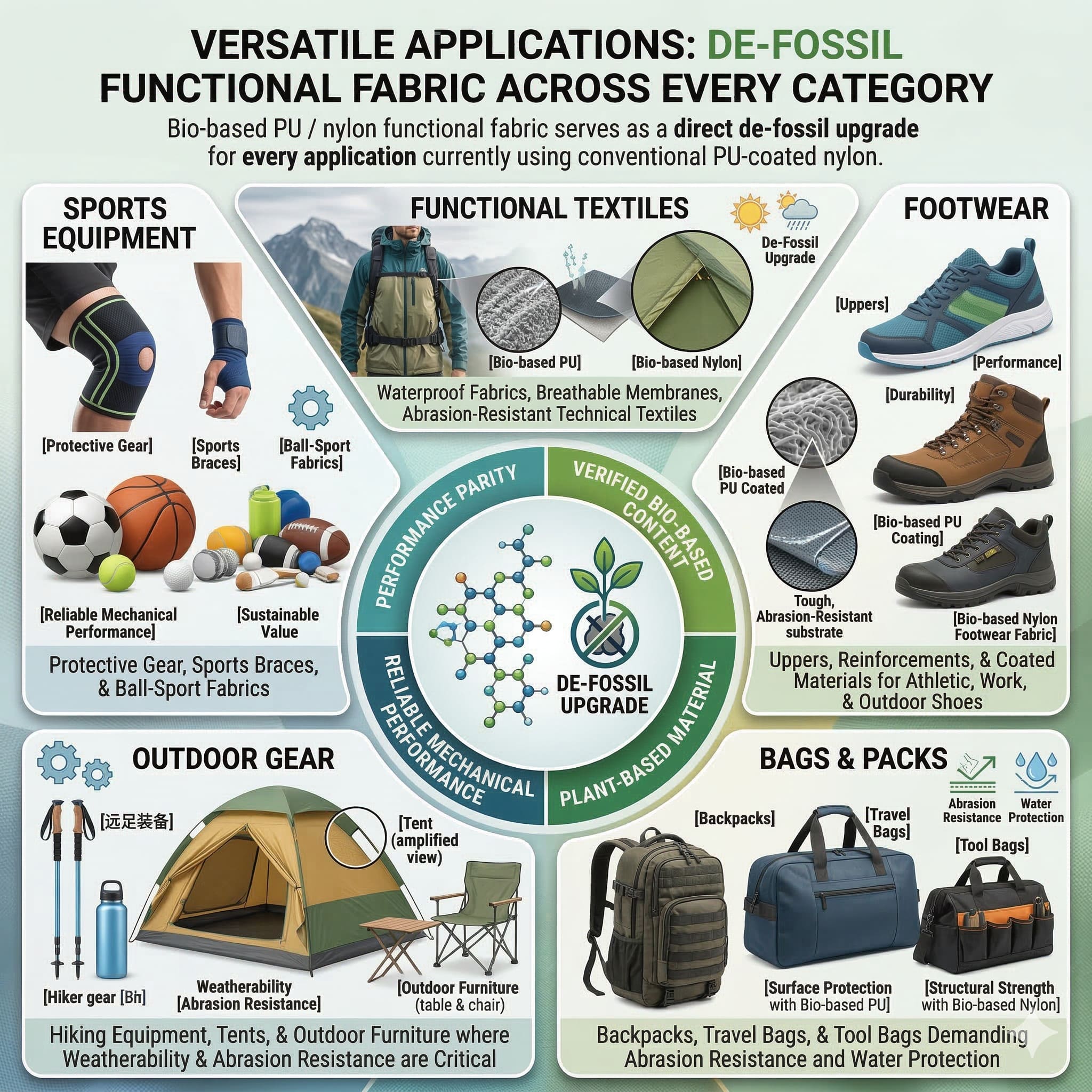 Bio-Based PU & Nylon Functional Fabric